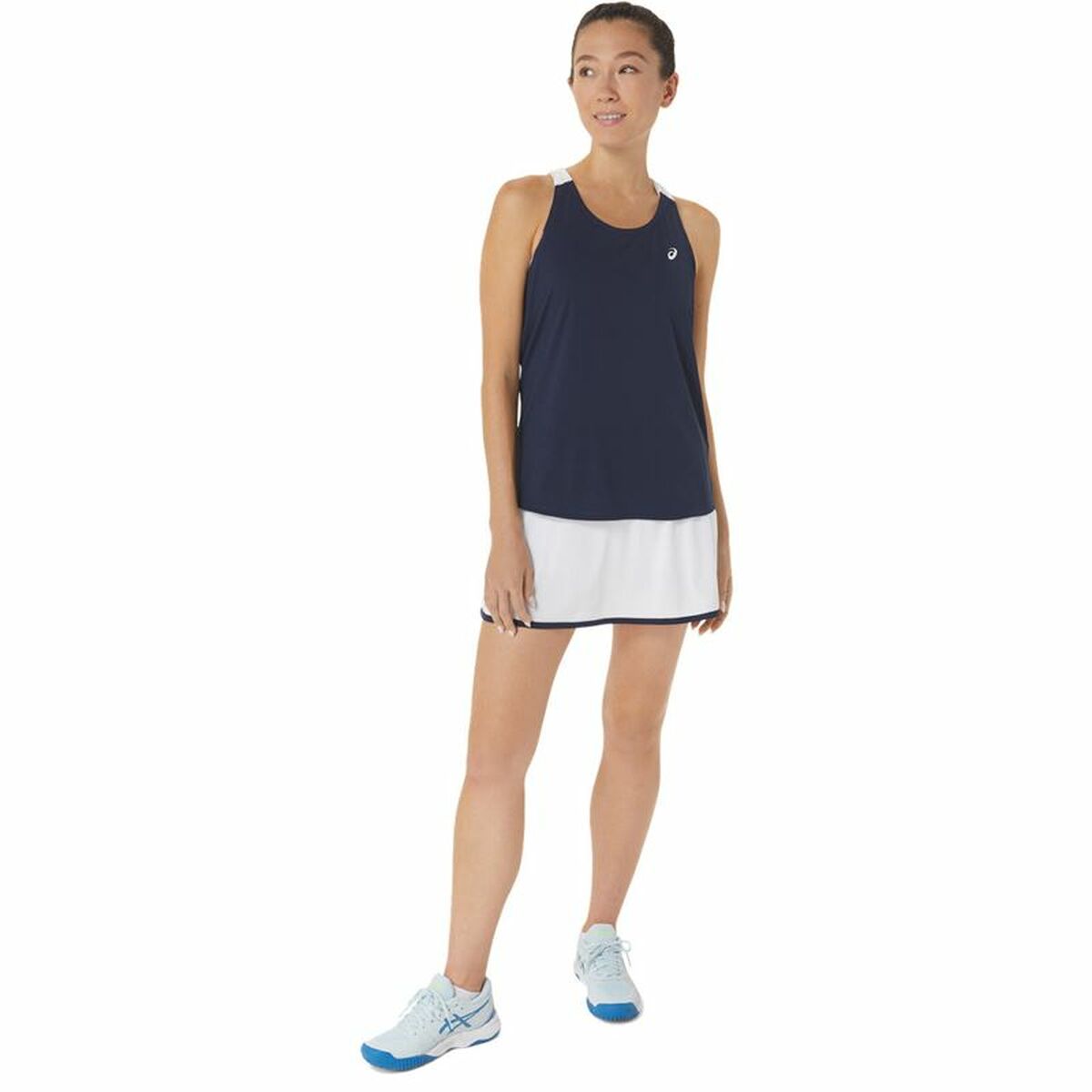 Short-sleeve Sports T-shirt Asics Court Blue Dark blue Tennis-1