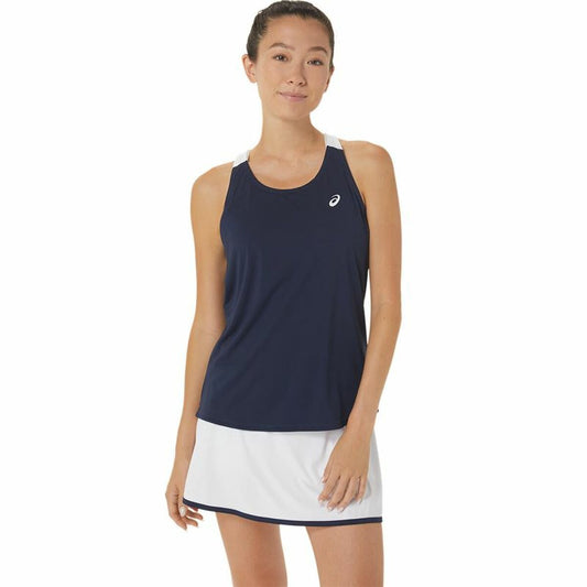 Short-sleeve Sports T-shirt Asics Court Blue Dark blue Tennis-0