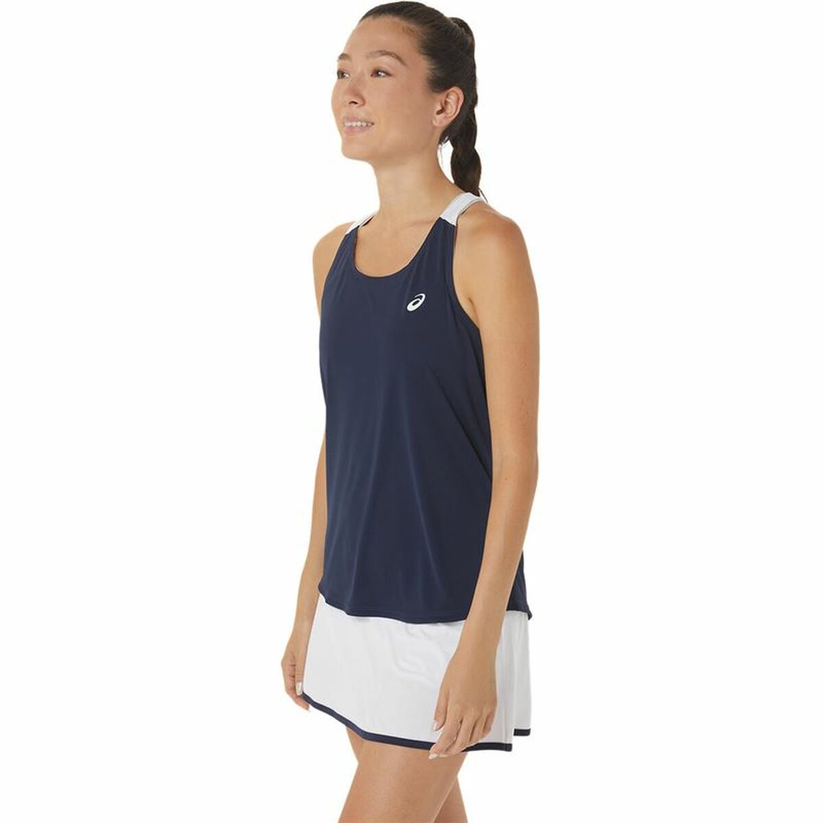 Short-sleeve Sports T-shirt Asics Court Blue Dark blue Tennis-6